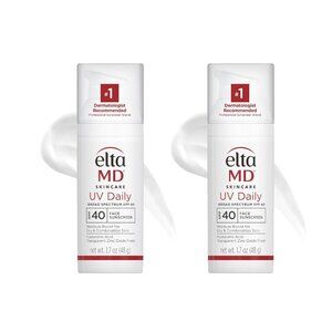 EltaMD UV Daily Face Sunscreen Moisturizer with Zinc Oxide 06 Untinted (2 Pack)
